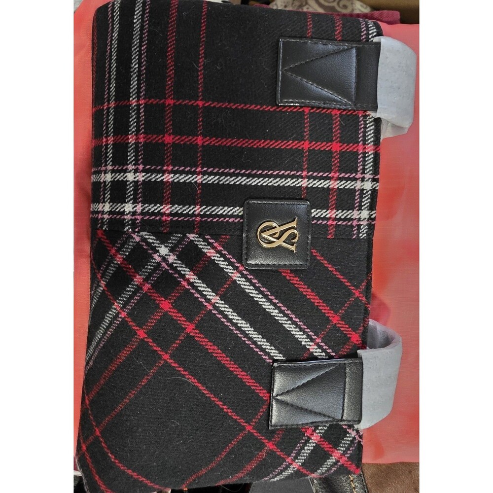 NEW Victoria’s Secret Plaid Red/Black Check Shopper Travel TOTE BAG Large NWT